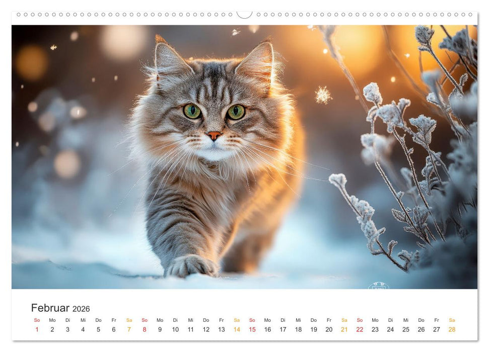 Katzen - Kalender für alle Miezenfans (CALVENDO Premium Wandkalender 2026)