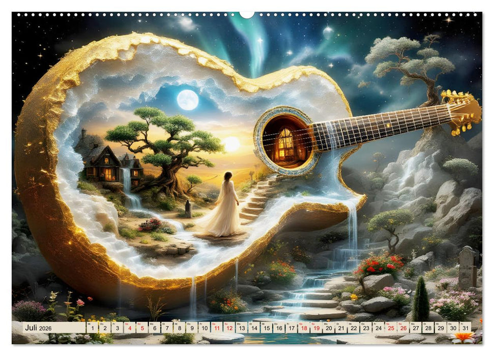 Gitarrenhorizonte (CALVENDO Premium Wandkalender 2026)