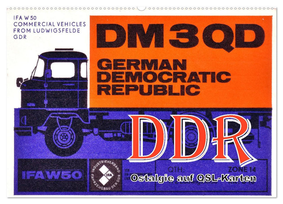 DDR - Ostalgie auf QSL-Karten (CALVENDO Wandkalender 2026)