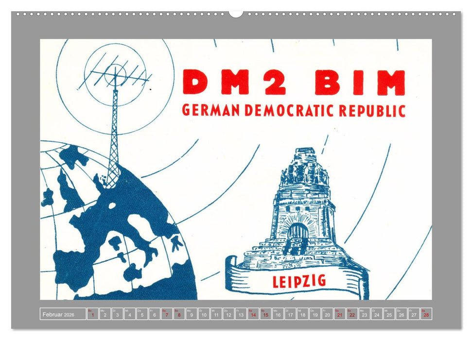 DDR - Ostalgie auf QSL-Karten (CALVENDO Wandkalender 2026)