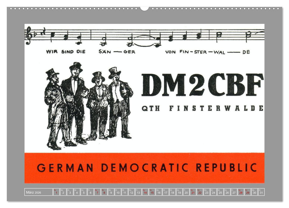 DDR - Ostalgie auf QSL-Karten (CALVENDO Wandkalender 2026)