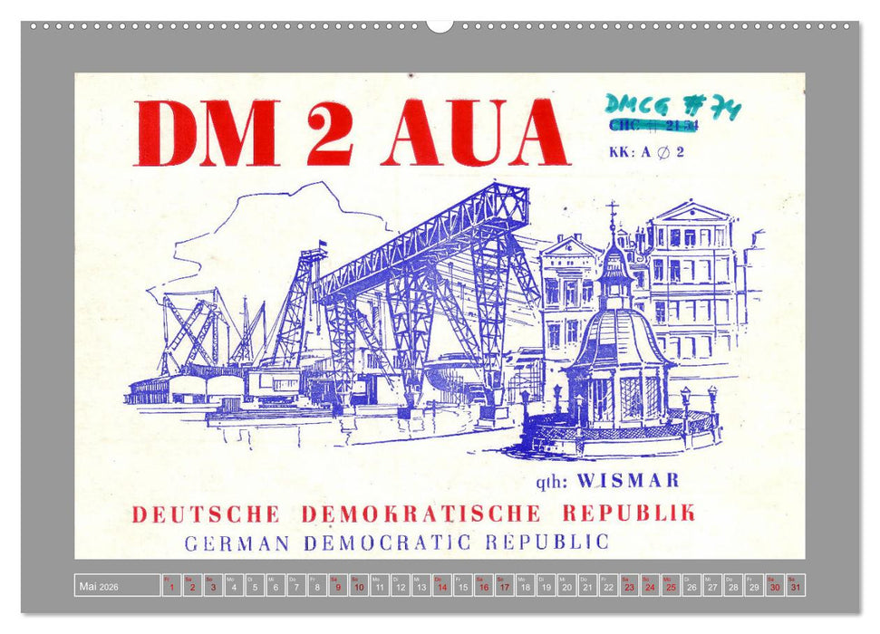 DDR - Ostalgie auf QSL-Karten (CALVENDO Wandkalender 2026)