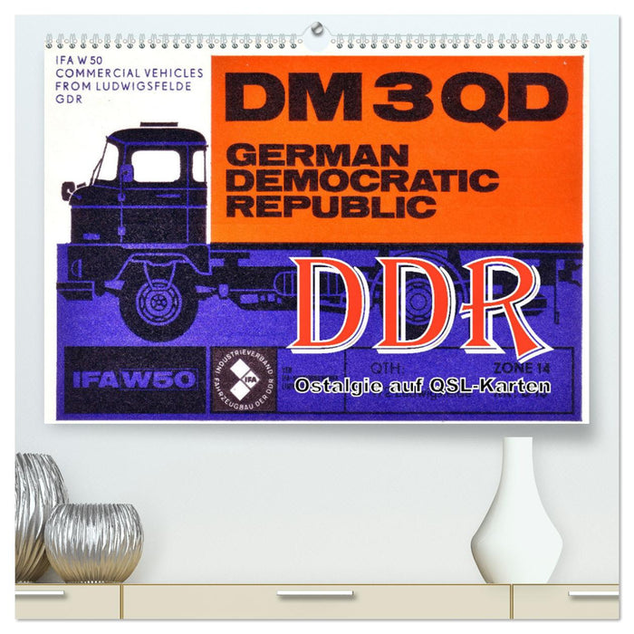 DDR - Ostalgie auf QSL-Karten (CALVENDO Premium Wandkalender 2026)
