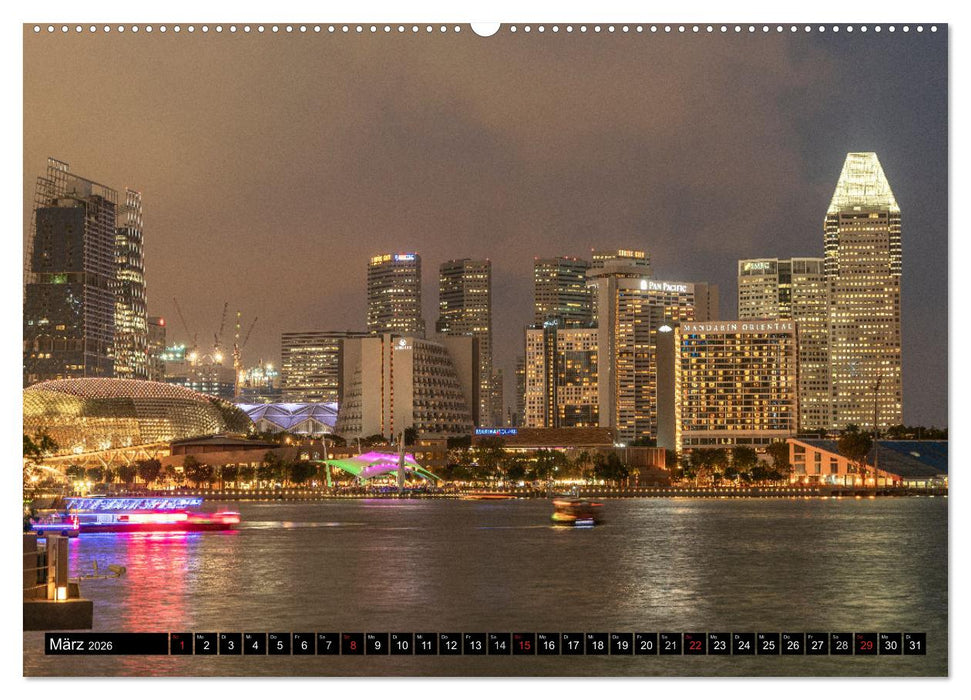 Asien - Singapur (CALVENDO Premium Wandkalender 2026)