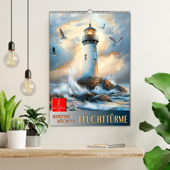 Maritime Wächter - Leuchttürme (CALVENDO Wandkalender 2026)