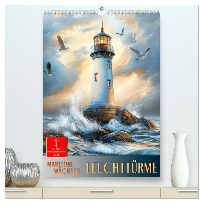 Maritime Wächter - Leuchttürme (CALVENDO Premium Wandkalender 2026)