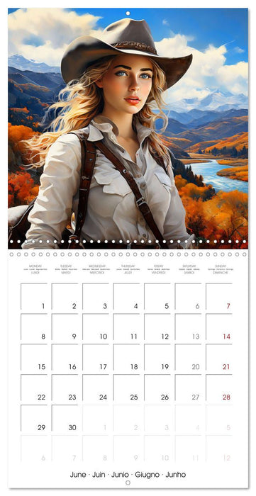 Cowgirl and Horse - Wild West Beauties (CALVENDO Monthly Calendar 2026)
