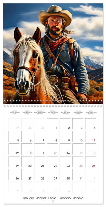 Man and Horse - Western Life (CALVENDO Monthly Calendar 2026)