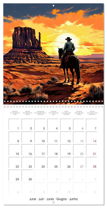 Man and Horse - Western Life (CALVENDO Monthly Calendar 2026)