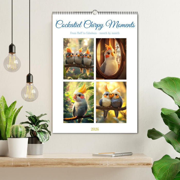 Cockatiel Chirpy Moments (CALVENDO Monthly Calendar 2026)