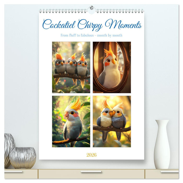 Cockatiel Chirpy Moments (CALVENDO Premium-Calendar 2026)