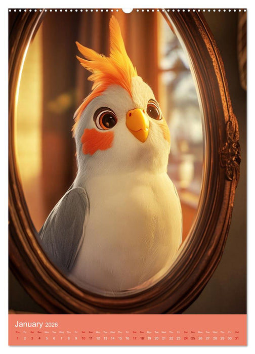 Cockatiel Chirpy Moments (CALVENDO Premium-Calendar 2026)