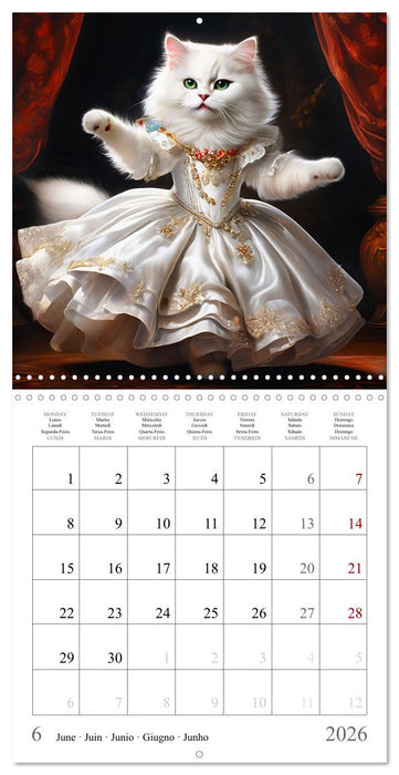 Cute Cats Dancing (CALVENDO Monthly Calendar 2026)