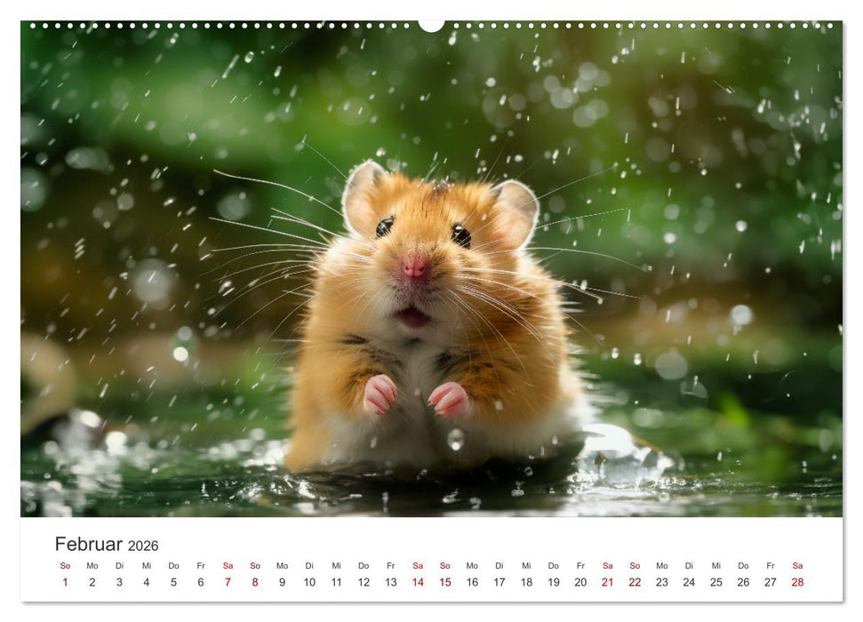 Wild und flauschig - Hamster - Abenteuer in freier Natur (CALVENDO Wandkalender 2026)