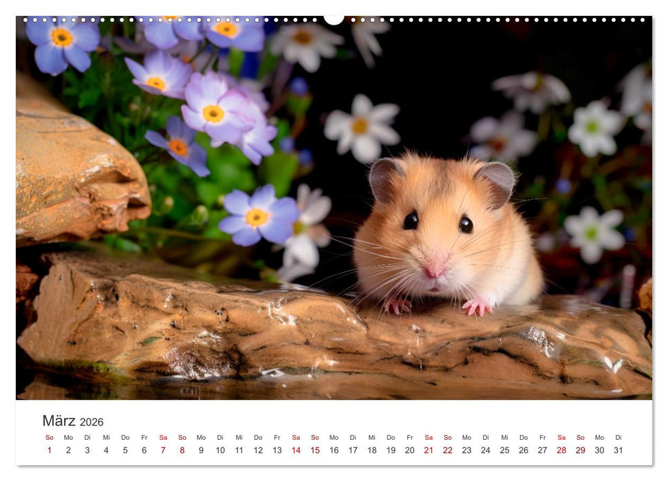 Wild und flauschig - Hamster - Abenteuer in freier Natur (CALVENDO Wandkalender 2026)