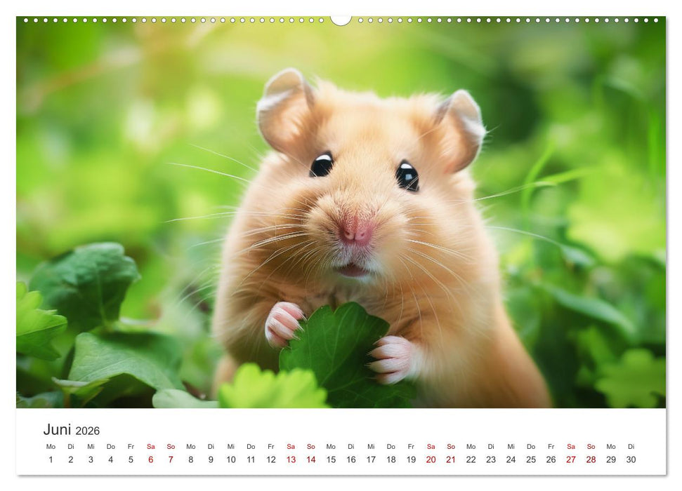 Wild und flauschig - Hamster - Abenteuer in freier Natur (CALVENDO Wandkalender 2026)