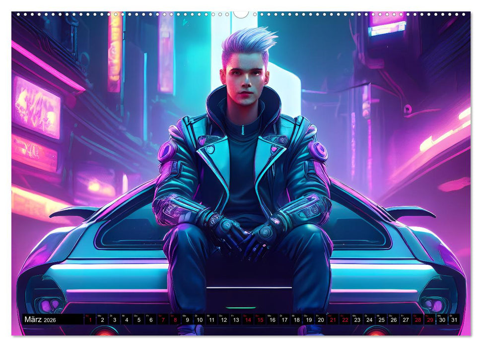 Cyberpunk (CALVENDO Premium Wandkalender 2026)