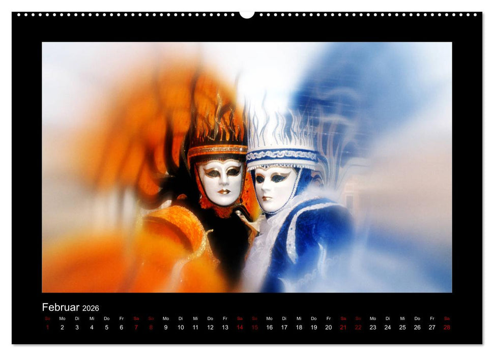 Venezianischer Karneval (CALVENDO Premium Wandkalender 2026)