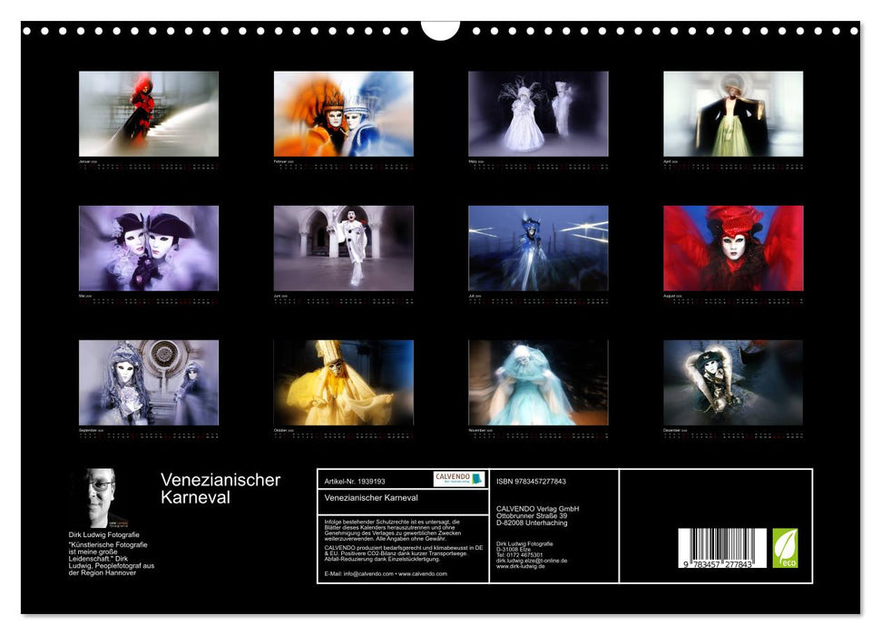 Venezianischer Karneval (CALVENDO Wandkalender 2026)