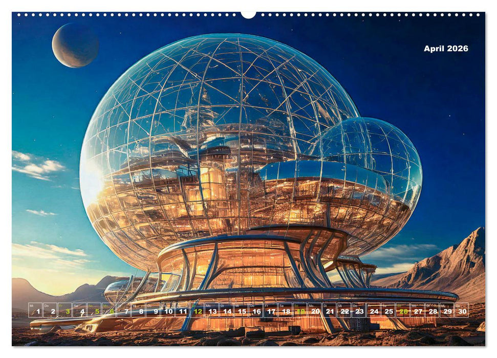 Pionierbauten auf fremden Planeten (CALVENDO Wandkalender 2026)