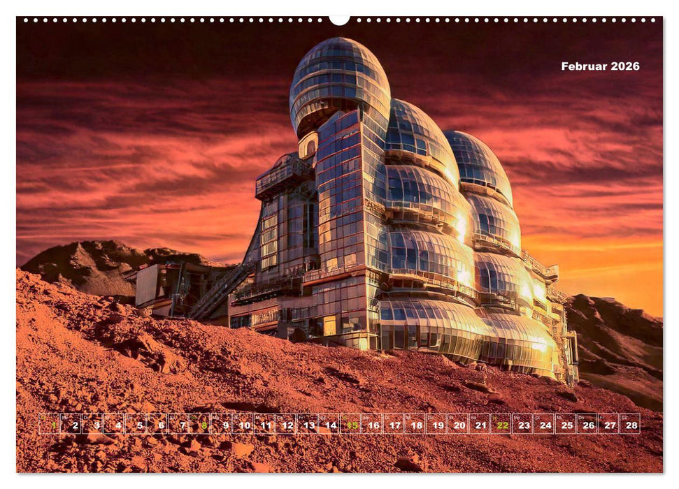 Pionierbauten auf fremden Planeten (CALVENDO Premium Wandkalender 2026)
