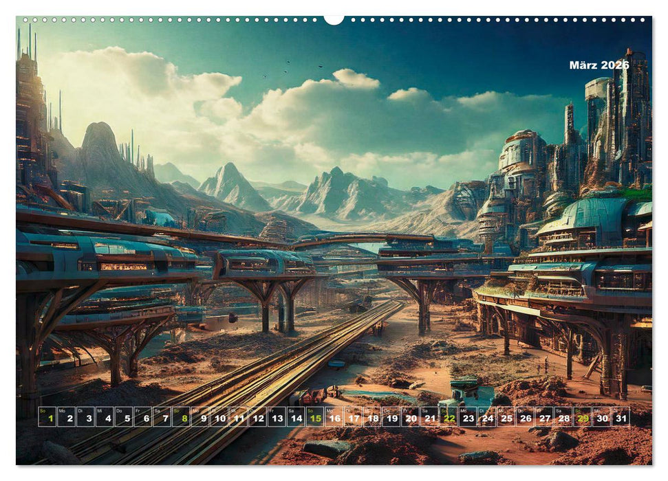 Pionierbauten auf fremden Planeten (CALVENDO Premium Wandkalender 2026)