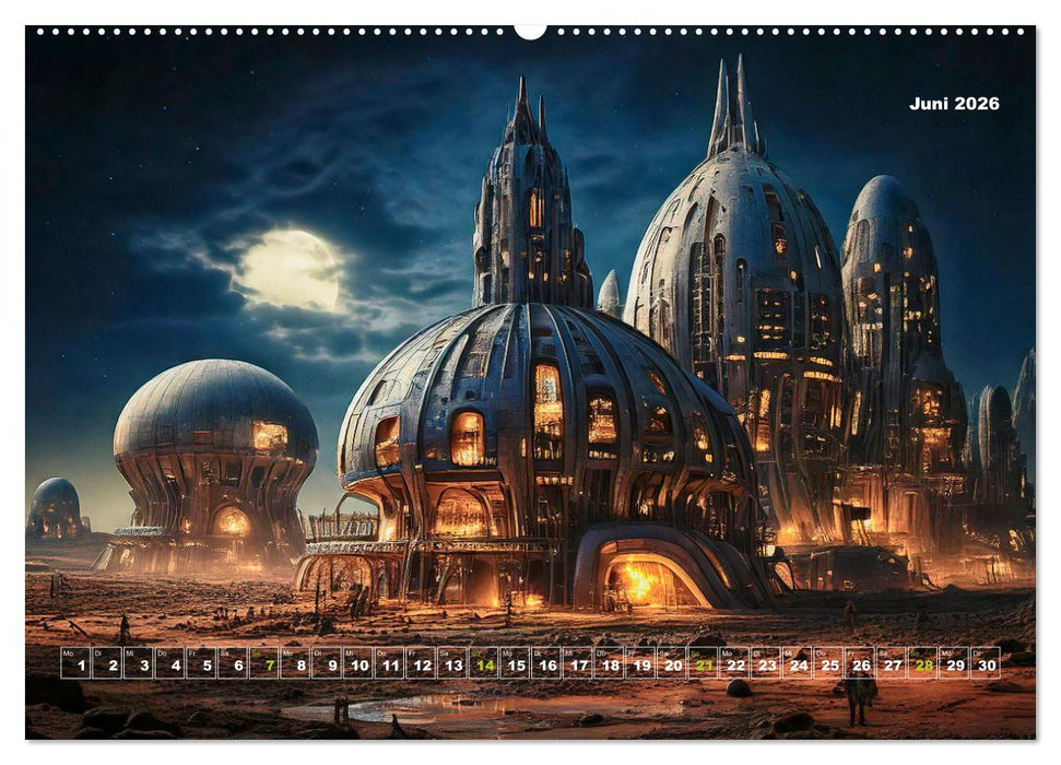 Pionierbauten auf fremden Planeten (CALVENDO Premium Wandkalender 2026)