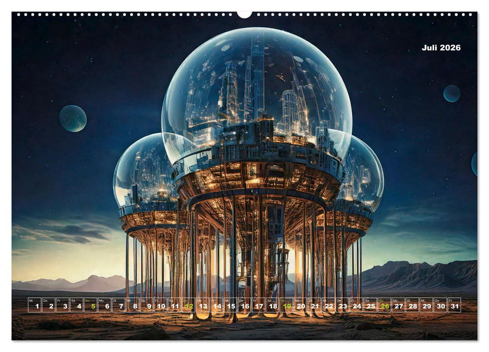 Pionierbauten auf fremden Planeten (CALVENDO Premium Wandkalender 2026)