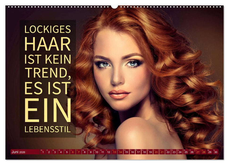 Coiffeur - Wellness für die Haare - mit Sprüchen (CALVENDO Wandkalender 2026)