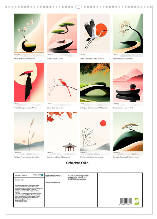 Schlichte Stille (CALVENDO Wandkalender 2026)