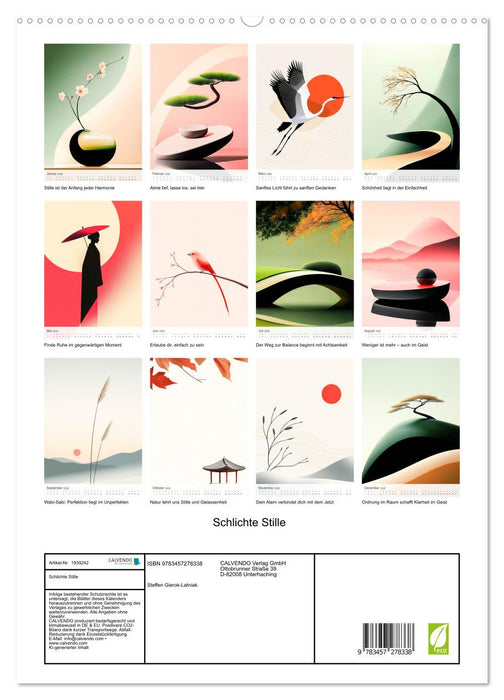 Schlichte Stille (CALVENDO Premium Wandkalender 2026)