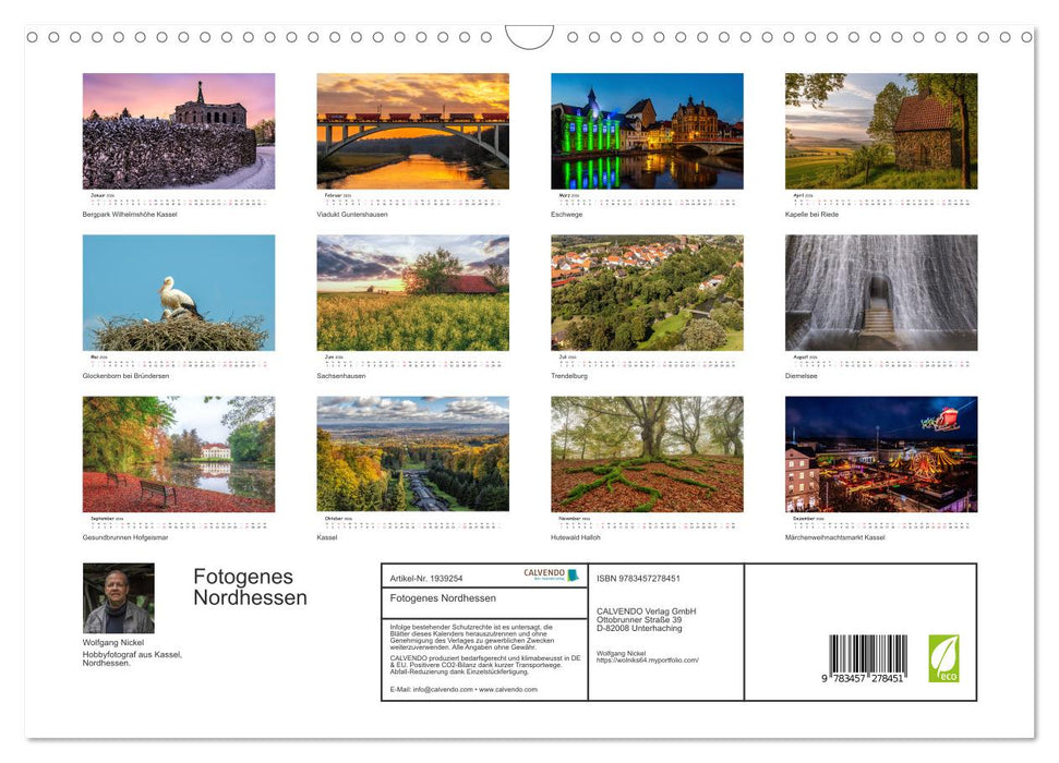Fotogenes Nordhessen (CALVENDO Wandkalender 2026)