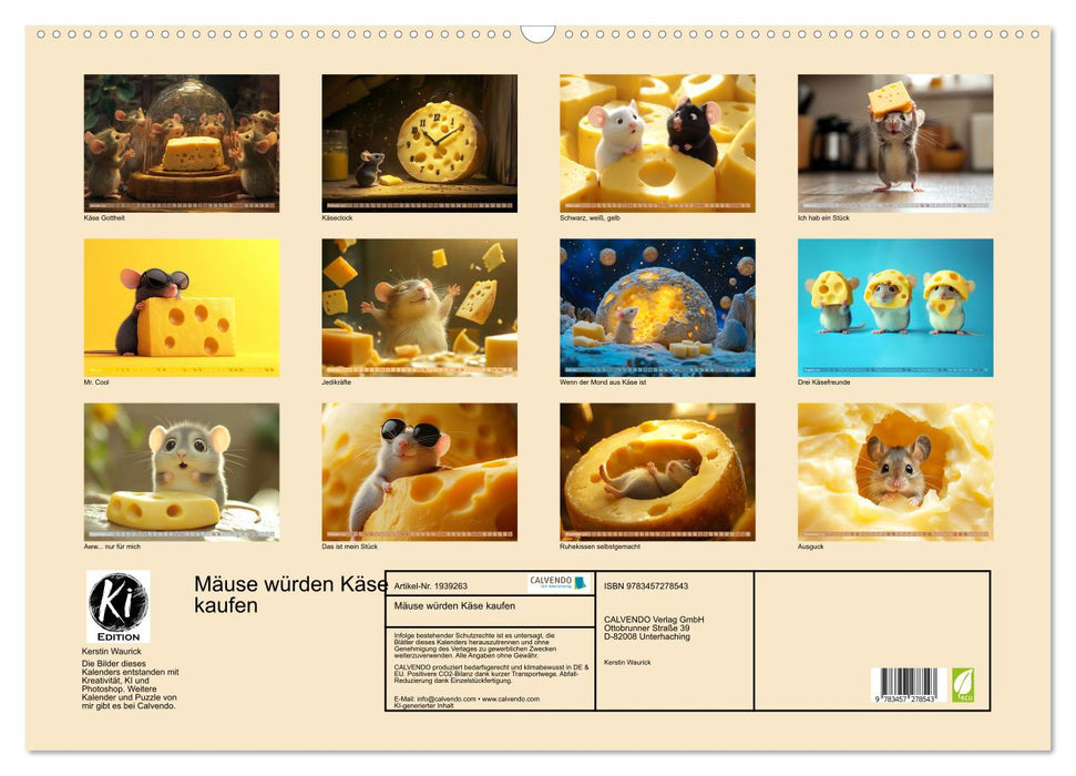 Mäuse würden Käse kaufen (CALVENDO Wandkalender 2026)
