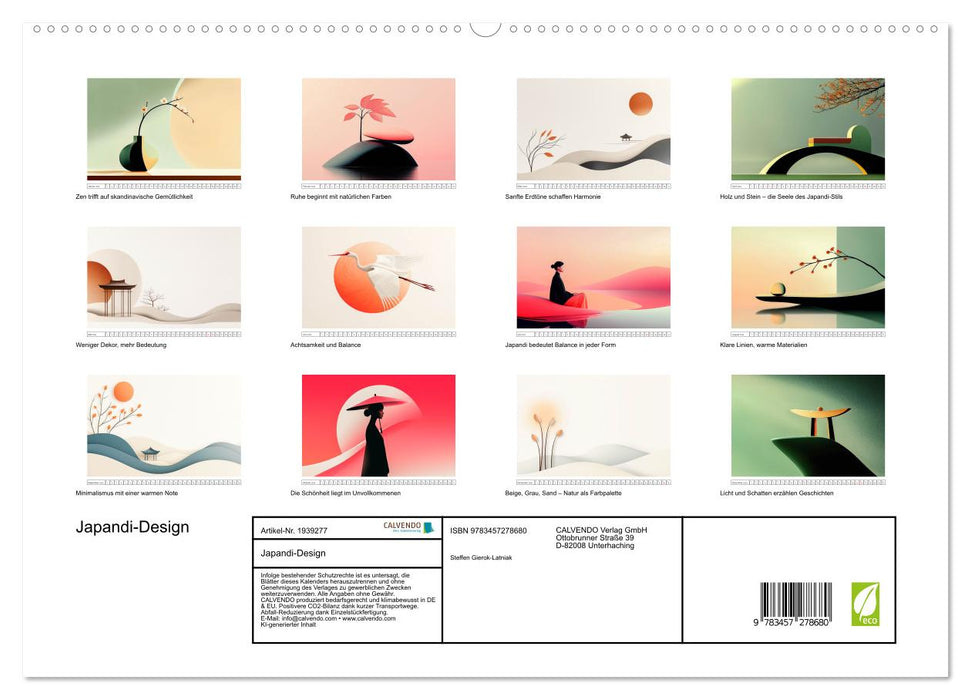 Japandi-Design (CALVENDO Premium Wandkalender 2026)