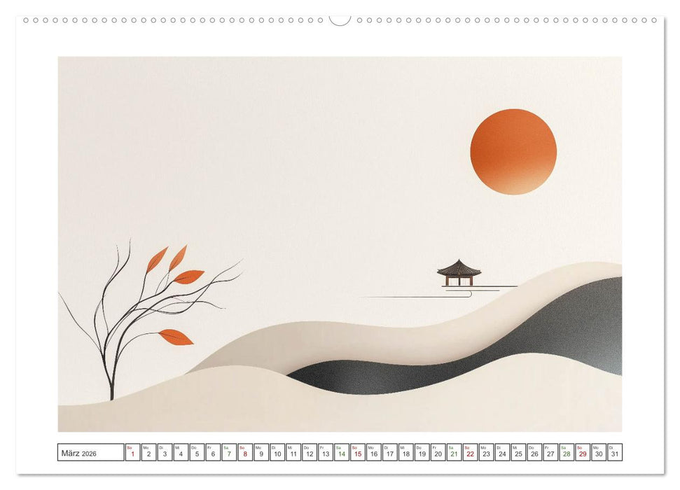 Japandi-Design (CALVENDO Premium Wandkalender 2026)