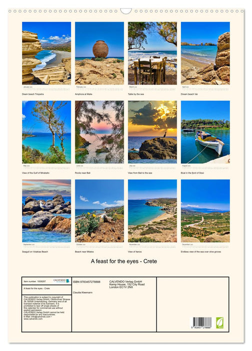 A feast for the eyes - Crete (CALVENDO Monthly Calendar 2026)