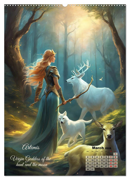 Gods of Greek mythology (CALVENDO Monthly Calendar 2026)