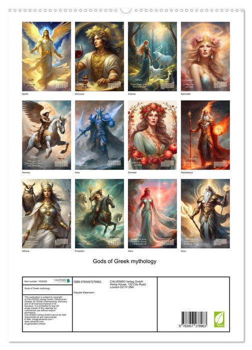 Gods of Greek mythology (CALVENDO Premium-Calendar 2026)