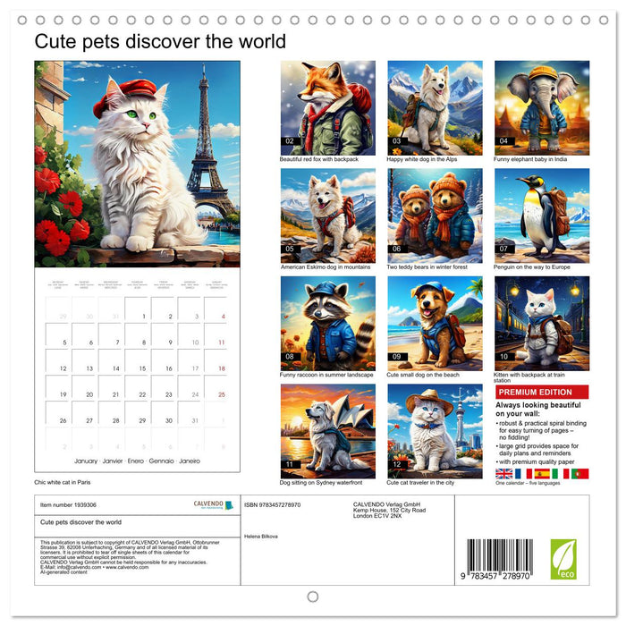 Cute pets discover the world (CALVENDO Monthly Calendar 2026)