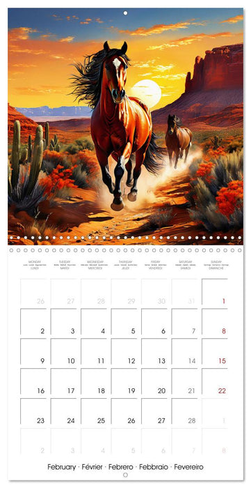 Horse - Beauty and Symbol of Freedom (CALVENDO Monthly Calendar 2026)