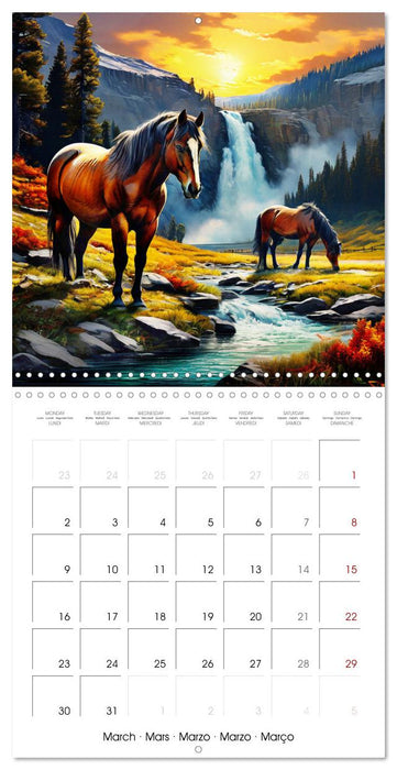 Horse - Beauty and Symbol of Freedom (CALVENDO Monthly Calendar 2026)