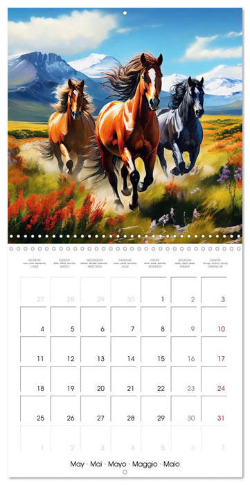 Horse - Beauty and Symbol of Freedom (CALVENDO Monthly Calendar 2026)