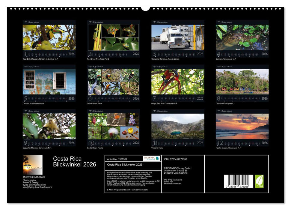 Costa Rica Blickwinkel 2026 (CALVENDO Premium Wandkalender 2026)