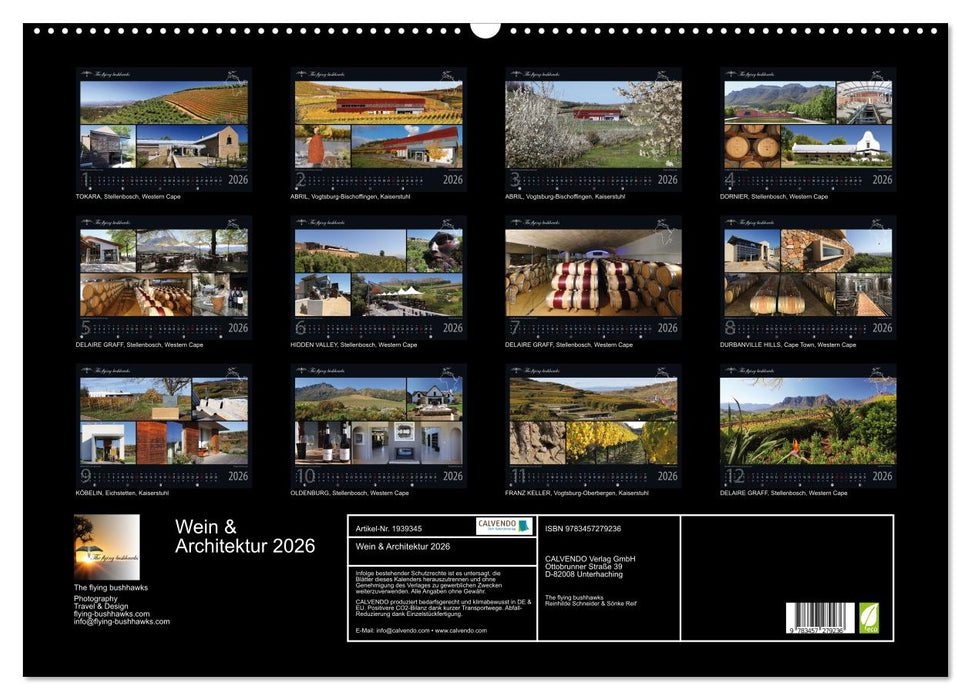 Wein & Architektur 2026 (CALVENDO Wandkalender 2026)