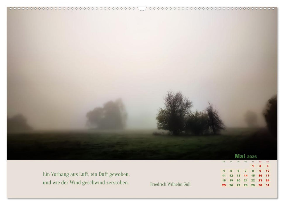 Nebelfarben. Ein poetischer Spaziergang (CALVENDO Premium Wandkalender 2026)