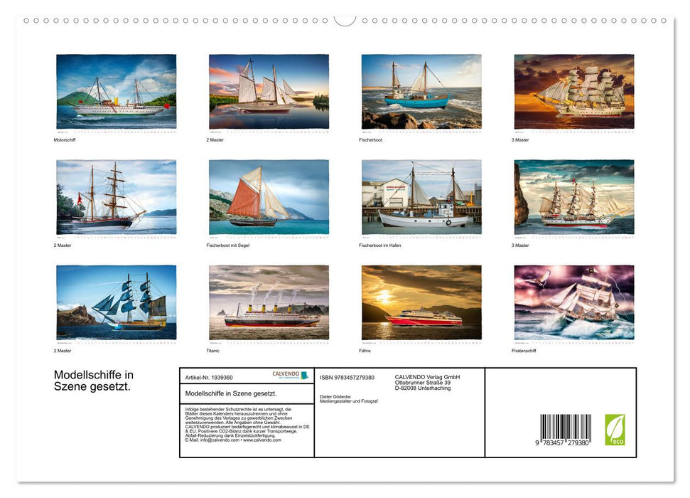 Modellschiffe in Szene gesetzt. (CALVENDO Premium Wandkalender 2026)