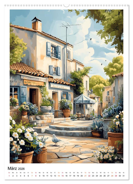 Provence - Landschaften, Dörfer, Lavendel (CALVENDO Wandkalender 2026)