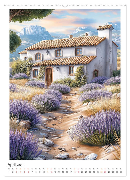 Provence - Landschaften, Dörfer, Lavendel (CALVENDO Wandkalender 2026)