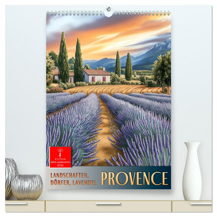 Provence - Landschaften, Dörfer, Lavendel (CALVENDO Premium Wandkalender 2026)