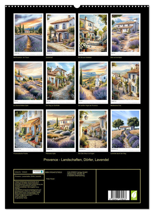 Provence - Landschaften, Dörfer, Lavendel (CALVENDO Premium Wandkalender 2026)